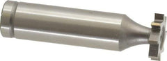 Made in USA - 5/8" Diam x 1/8" Face Width, Cobalt, 8 Teeth, Shank Connection Woodruff Keyseat Cutter - Uncoated, 2-1/8" OAL x 1/2" Shank, Straight Teeth, ANSI 405, Old Standard 5 - Exact Tool & Supply