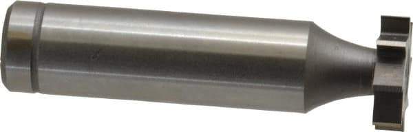 Made in USA - 5/8" Diam x 5/32" Face Width, Cobalt, 8 Teeth, Shank Connection Woodruff Keyseat Cutter - Uncoated, 2-5/32" OAL x 1/2" Shank, Straight Teeth, ANSI 505, Old Standard 6 - Exact Tool & Supply