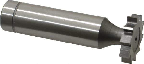 Made in USA - 3/4" Diam x 5/32" Face Width, Cobalt, 10 Teeth, Shank Connection Woodruff Keyseat Cutter - Uncoated, 2-5/32" OAL x 1/2" Shank, Straight Teeth, ANSI 506, Old Standard 8 - Exact Tool & Supply