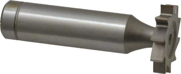 Made in USA - 7/8" Diam x 5/32" Face Width, Cobalt, 10 Teeth, Shank Connection Woodruff Keyseat Cutter - Uncoated, 2-5/32" OAL x 1/2" Shank, Straight Teeth, ANSI 507, Old Standard 10 - Exact Tool & Supply