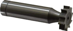Made in USA - 3/4" Diam x 3/16" Face Width, Cobalt, 10 Teeth, Shank Connection Woodruff Keyseat Cutter - Uncoated, 2-3/16" OAL x 1/2" Shank, Straight Teeth, ANSI 606, Old Standard 9 - Exact Tool & Supply