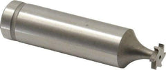 Made in USA - 5/16" Diam x 1/16" Face Width, Cobalt, 6 Teeth, Shank Connection Woodruff Keyseat Cutter - Uncoated, 2-1/16" OAL x 1/2" Shank, Staggered Teeth, ANSI 202-1/2, Old Standard 206 - Exact Tool & Supply