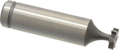 Made in USA - 3/8" Diam x 3/32" Face Width, Cobalt, 6 Teeth, Shank Connection Woodruff Keyseat Cutter - Uncoated, 2-3/32" OAL x 1/2" Shank, Staggered Teeth, ANSI 303, Old Standard 212 - Exact Tool & Supply