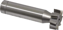 Made in USA - 3/4" Diam x 1/4" Face Width, Cobalt, 8 Teeth, Shank Connection Woodruff Keyseat Cutter - Uncoated, 2-1/4" OAL x 1/2" Shank, Staggered Teeth, ANSI 806, Old Standard 91 - Exact Tool & Supply