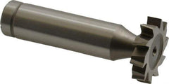 Made in USA - 7/8" Diam x 3/16" Face Width, Cobalt, 10 Teeth, Shank Connection Woodruff Keyseat Cutter - Uncoated, 2-3/16" OAL x 1/2" Shank, Staggered Teeth, ANSI 607, Old Standard 11 - Exact Tool & Supply