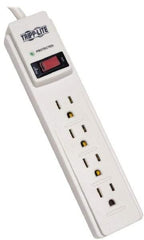 Tripp-Lite - 4 Outlets, 120 VAC15 Amps, 4' Cord, Power Outlet Strip - Floor, Keyhole Mount, 5-15 NEMA Configuration, 8" Strip - Exact Tool & Supply
