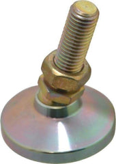 Gibraltar - 5/8-11 Bolt Thread, Studded Pivotal Stud Mount Leveling Pad & Mount - 6,000 Max Lb Capacity, 2-1/2" Base Diam - Exact Tool & Supply