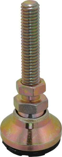 Gibraltar - 3/8-16 Bolt Thread, Studded Pivotal Stud Mount Leveling Pad & Mount - 300 Max Lb Capacity, 1-1/4" Base Diam - Exact Tool & Supply