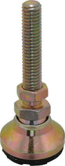 Gibraltar - 3/8-16 Bolt Thread, Studded Pivotal Stud Mount Leveling Pad & Mount - 300 Max Lb Capacity, 1-1/4" Base Diam - Exact Tool & Supply