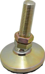 Gibraltar - 1-8 Bolt Thread, Studded Pivotal Stud Mount Leveling Pad & Mount - 2,000 Max Lb Capacity, 4" Base Diam - Exact Tool & Supply