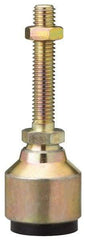 Gibraltar - 2710 Lb Capacity, 1-1/4-7 Thread, 6-7/8" OAL, Zinc Stud, Studded Socket Mount Leveling Mount - 4" Stud Length, 6" Base Diam, Zinc Pad, 1-7/8" Hex - Exact Tool & Supply