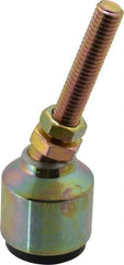 Gibraltar - 50 Lb Capacity, 3/8-16 Thread, 3-1/2" OAL, Zinc Stud, Studded Socket Mount Leveling Mount - 2" Stud Length, 1-1/4" Base Diam, Zinc Pad, 5/8" Hex - Exact Tool & Supply