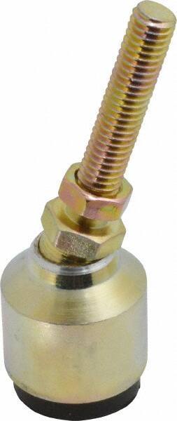 Gibraltar - 100 Lb Capacity, 3/8-16 Thread, 3-1/2" OAL, Zinc Stud, Studded Socket Mount Leveling Mount - 2" Stud Length, 1-1/4" Base Diam, Zinc Pad, 5/8" Hex - Exact Tool & Supply