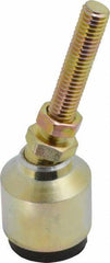 Gibraltar - 100 Lb Capacity, 3/8-16 Thread, 3-1/2" OAL, Zinc Stud, Studded Socket Mount Leveling Mount - 2" Stud Length, 1-1/4" Base Diam, Zinc Pad, 5/8" Hex - Exact Tool & Supply