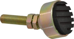 Gibraltar - 240 Lb Capacity, 1/2-13 Thread, 3-3/4" OAL, Zinc Stud, Studded Socket Mount Leveling Mount - 2" Stud Length, 1-7/8" Base Diam, Zinc Pad, 3/4" Hex - Exact Tool & Supply