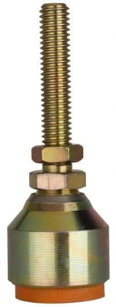Gibraltar - 995 Lb Capacity, 3/8-16 Thread, 3-1/2" OAL, Zinc Stud, Studded Socket Mount Leveling Mount - 2" Stud Length, 1-1/4" Base Diam, Zinc Pad, 5/8" Hex - Exact Tool & Supply