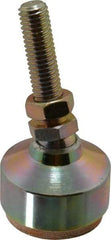 Gibraltar - 2400 Lb Capacity, 1/2-13 Thread, 3-3/4" OAL, Zinc Stud, Studded Socket Mount Leveling Mount - 2" Stud Length, 1-7/8" Base Diam, Zinc Pad, 3/4" Hex - Exact Tool & Supply
