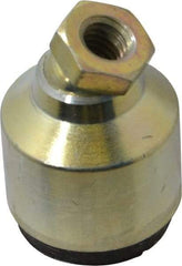 Gibraltar - 50 Lb Capacity, 3/8-16 Thread, 1-1/2" OAL, Zinc Stud, Tapped Socket Mount Leveling Pad - 1-1/4" Base Diam, Zinc Pad, 5/8" Hex - Exact Tool & Supply