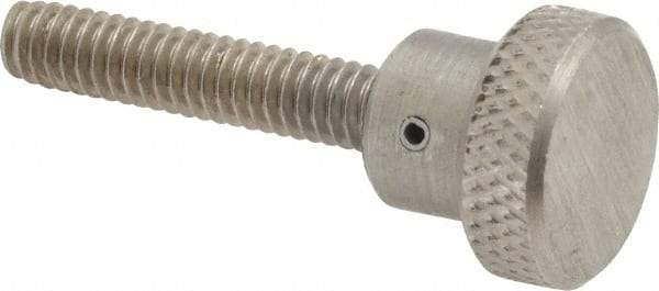 Gibraltar - 3/4" Head, Knurled Knob - Threaded Stem, Stainless Steel - Exact Tool & Supply