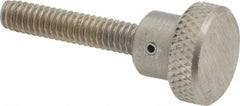 Gibraltar - 3/4" Head, Knurled Knob - Threaded Stem, Stainless Steel - Exact Tool & Supply