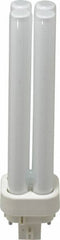 Philips - 18 Watt Fluorescent Commercial/Industrial 4 Pin Lamp - 3,000°K Color Temp, 1,250 Lumens, PLC, 12,000 hr Avg Life - Exact Tool & Supply