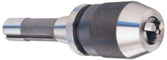 Albrecht - 4MT, 1/8 to 5/8" Capacity, Steel Integral Shank Drill Chuck - Keyless, Taper Shank, 2-1/4" Sleeve Diam, 3-9/16" Open Length - Exact Tool & Supply