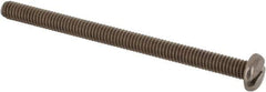 Value Collection - #8-32 UNC, 2-1/2" Length Under Head Slotted Drive Machine Screw - Pan Head, Grade 18-8 Stainless Steel, Uncoated, Without Washer - Exact Tool & Supply