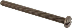 Value Collection - #10-32 UNF, 2-1/2" Length Under Head Slotted Drive Machine Screw - Pan Head, Grade 18-8 Stainless Steel, Uncoated, Without Washer - Exact Tool & Supply