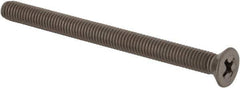 Value Collection - #10-32 UNF, 2-1/2" Length Under Head Phillips Drive Machine Screw - Flat Head, Grade 18-8 Stainless Steel, Uncoated, Without Washer - Exact Tool & Supply
