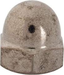 Value Collection - 5/16-24" UNF, 9/16" Width Across Flats, Uncoated, Stainless Steel Acorn Nut - 17/32" Overall Height, Grade 18-8 - Exact Tool & Supply