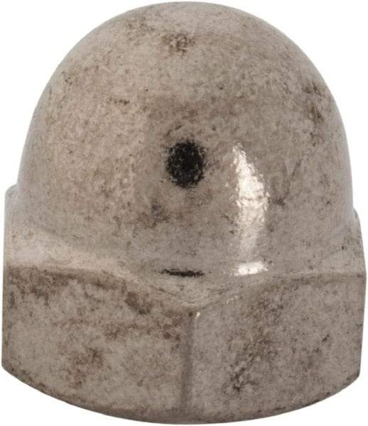 Value Collection - 3/8-24" UNF, 9/16" Width Across Flats, Uncoated, Stainless Steel Acorn Nut - 5/8" Overall Height, Grade 18-8 - Exact Tool & Supply