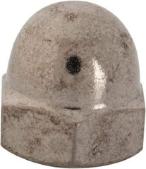 Value Collection - 3/8-24" UNF, 9/16" Width Across Flats, Uncoated, Stainless Steel Acorn Nut - 5/8" Overall Height, Grade 18-8 - Exact Tool & Supply