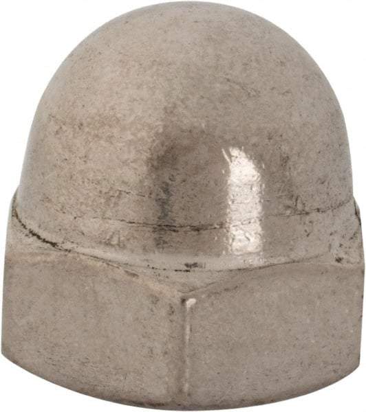 Value Collection - 5/8-11" UNC, 1" Width Across Flats, Uncoated, Stainless Steel Acorn Nut - 63/64" Overall Height, Grade 18-8 - Exact Tool & Supply