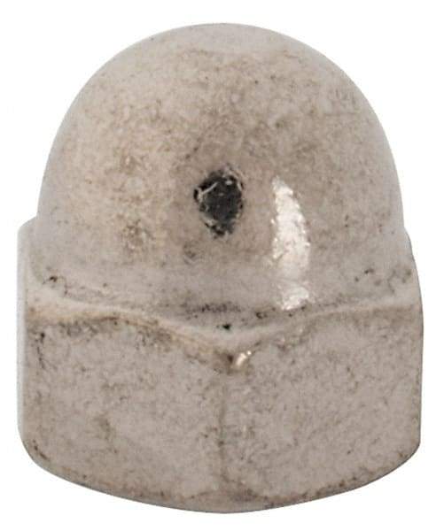 Value Collection - #10-24 UNC, 3/8" Width Across Flats, Uncoated, Stainless Steel Acorn Nut - 25/64" Overall Height, Grade 316 - Exact Tool & Supply