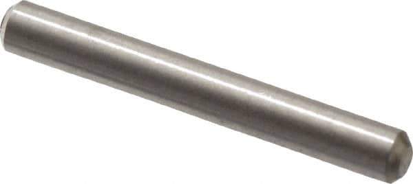 Value Collection - 1/16" Diam x 1/2" Pin Length 316 Stainless Steel Standard Dowel Pin - Bright Finish, 2 Beveled End - Exact Tool & Supply