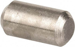 Value Collection - 1/8" Diam x 1/4" Pin Length 316 Stainless Steel Standard Dowel Pin - Bright Finish, 2 Beveled End - Exact Tool & Supply