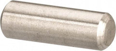 Value Collection - 1/8" Diam x 3/8" Pin Length 316 Stainless Steel Standard Dowel Pin - Bright Finish, 2 Beveled End - Exact Tool & Supply