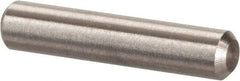 Value Collection - 1/8" Diam x 5/8" Pin Length 316 Stainless Steel Standard Dowel Pin - Bright Finish, 2 Beveled End - Exact Tool & Supply