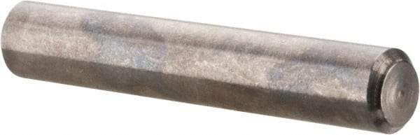 Value Collection - 1/8" Diam x 3/4" Pin Length 316 Stainless Steel Standard Dowel Pin - Bright Finish, 2 Beveled End - Exact Tool & Supply