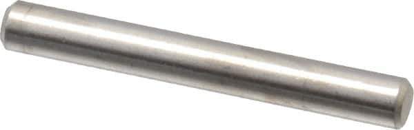 Value Collection - 1/8" Diam x 1" Pin Length 316 Stainless Steel Standard Dowel Pin - Bright Finish, 2 Beveled End - Exact Tool & Supply