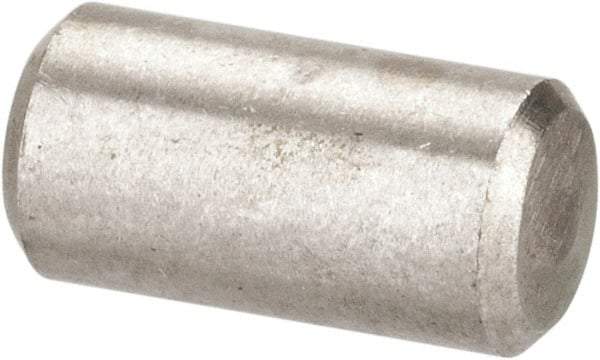 Value Collection - 3/16" Diam x 3/8" Pin Length 316 Stainless Steel Standard Dowel Pin - Bright Finish, 2 Beveled End - Exact Tool & Supply