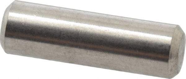 Value Collection - 3/16" Diam x 5/8" Pin Length 316 Stainless Steel Standard Dowel Pin - Bright Finish, 2 Beveled End - Exact Tool & Supply
