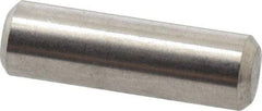Value Collection - 3/16" Diam x 5/8" Pin Length 316 Stainless Steel Standard Dowel Pin - Bright Finish, 2 Beveled End - Exact Tool & Supply