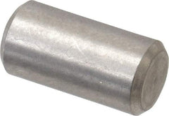 Value Collection - 1/4" Diam x 1/2" Pin Length 316 Stainless Steel Standard Dowel Pin - Bright Finish, 2 Beveled End - Exact Tool & Supply