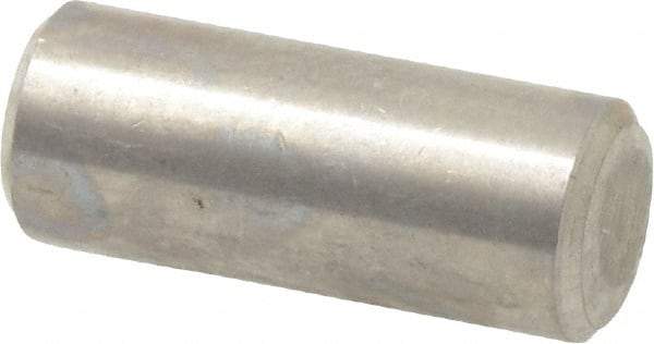 Value Collection - 1/4" Diam x 5/8" Pin Length 316 Stainless Steel Standard Dowel Pin - Bright Finish, 2 Beveled End - Exact Tool & Supply