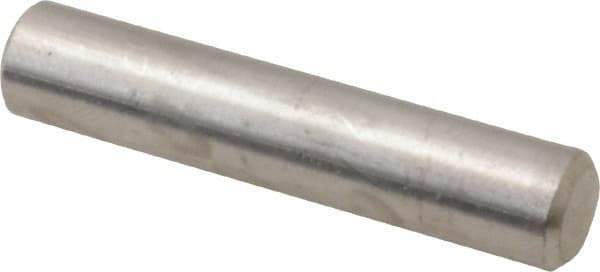 Value Collection - 1/4" Diam x 1-1/4" Pin Length 316 Stainless Steel Standard Dowel Pin - Bright Finish, 2 Beveled End - Exact Tool & Supply
