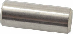 Value Collection - 3/8" Diam x 1" Pin Length 316 Stainless Steel Standard Dowel Pin - Bright Finish, 2 Beveled End - Exact Tool & Supply