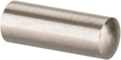 Value Collection - 3mm Diam x 8mm Pin Length 316 Stainless Steel Standard Dowel Pin - Bright Finish, 1 Rounded End - Exact Tool & Supply