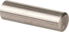 Value Collection - 3mm Diam x 10mm Pin Length 316 Stainless Steel Standard Dowel Pin - Bright Finish, 1 Rounded End - Exact Tool & Supply