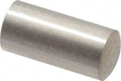Value Collection - 4mm Diam x 8mm Pin Length 316 Stainless Steel Standard Dowel Pin - Bright Finish, 1 Rounded End - Exact Tool & Supply